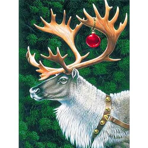 Deer Lantern DIY Diamond Painting Kit Diamond Floral cross Stitch Rhinestone Mosaic Painting Hall Hanging Murals