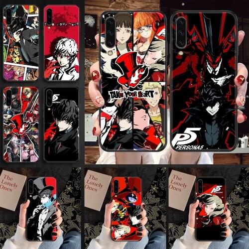 Persona 5 Phone case For Samsung Galaxy A 3 5 7 8 10 20 21 30 40 50 51 70 71 E S 2016 2018 4G black luxury bumper tpu cell cover