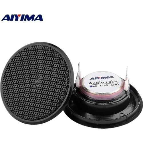 AIYIMA 2Pcs 1nch Tweeter Car Speaker Units 4 6 Ohm 30W Neodymium 25 Core Dome Silk Membrane Treble Sound Speaker Home Theater