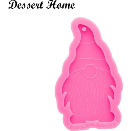 DY0573 Glossy Resin Gnome original Molds, Christmas Mold for Keychain , Silicone Molds DIY Epoxy Jewellery Making, Clay Molds