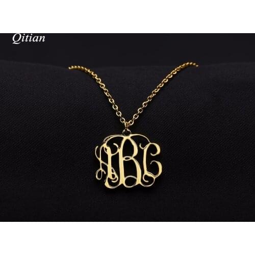 Personalized Monogram Stainless steel Name necklace Gold Silver Rose Custom Initials Choker Women Men Jewelry Gift