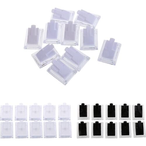 Ring Stand Display Holder for Shop Showcase Clear/White/Black Pack of 10