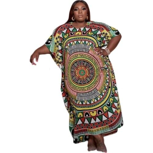 Polyester New Style Classic African Dresses For Women Dashiki Summer Plus Size Dress Ladies Traditional African Clothing Dreaes