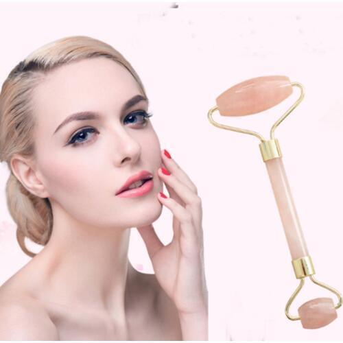 New Style Rose Quartz Face Relax Roller Practical Jade Facial Anti Wrinkle Body Head Portable Nature Beauty Health Care Tools