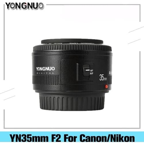 Yongnuo 35mm lens YN35mm F2 lens Wide-angle Large Aperture Fixed Auto Focus Lens For Canon Nikon Dsrl Camera