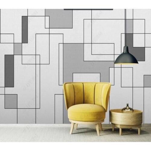 Custom papel parede Modern geometric stitching line pattern for living room bedroom sofa background wall decoration wallpaper