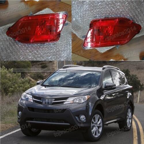 Pair of Left Right Rear Bumper Fog Lamp Reflectors for Toyota RAV4 2013-2015