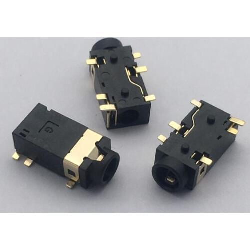 PJ-342 4,5 dicke 3,5 kopfhörer jack audio jack 3,5mm durchmesser gold-überzogene 6-pin SMD kostenloser versand
