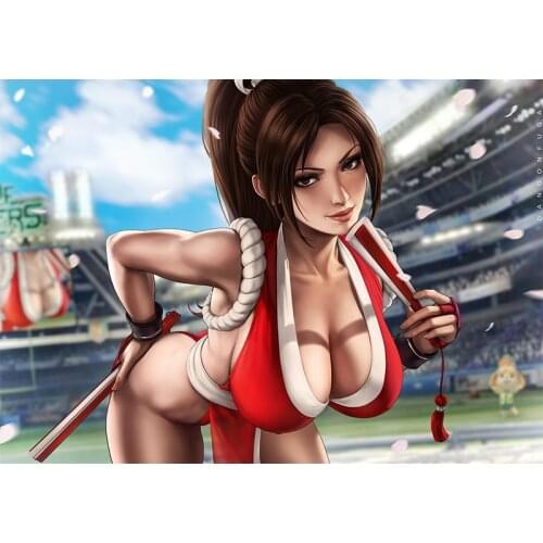 Custom Print fighter Mai Shiranui Sexy Anime Girl Art Posters HD Wall Art Canvas Painting for Living Room Home Decor Picture