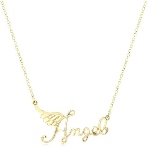 Europe and the United States popular letter angel English necklace letter pendant necklace jewelry gifts for friends