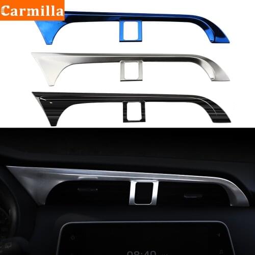 Carmilla Stainless Steel LHD Middle Center Ac Conditioning Outlet Vent Cover Trim for Nissan Kicks 2017 - 2021 Accessories