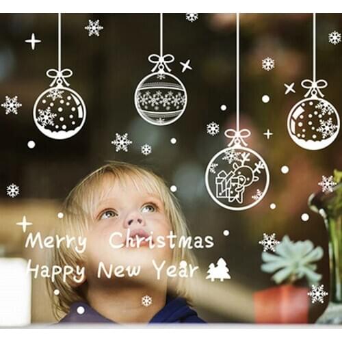 Christmas Window Stickers Merry Christmas Decorations For Home Christmas Wall Sticker Kids Room Dewcor 2020 New Year Stickers