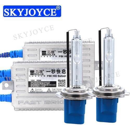 SKYJOYCE 55W FBI Fast Bright HID Ballast Xenon Bulb Kit Xenon H1 H11 9005 9006 H7 HID Bulb 5500K Fast Start 55W HID Ballast Kit