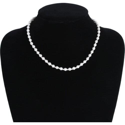 Pearl necklace wedding bride pearl necklace handmade Round imitation pearl necklace women custom necklace HOWAWAY