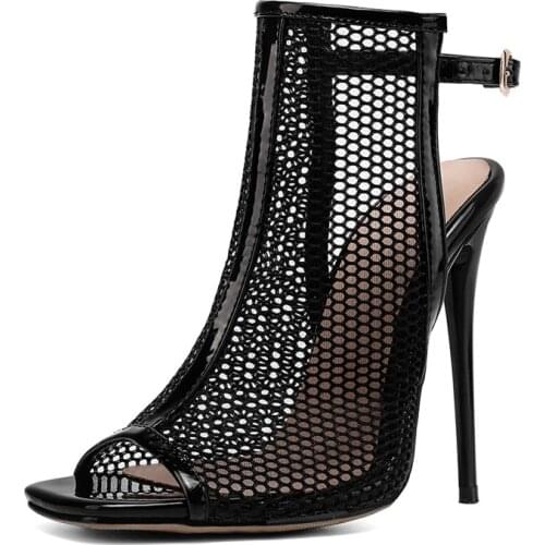 New 2021 Summer Sandals For Women Shoes Sexy Cut-outs High Heels Sandals Ladies Fashion Peep Toe Party Shoes Female Big Large 48