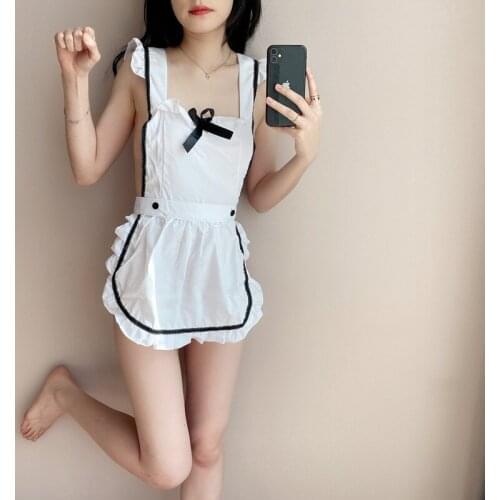 Women French Maid Sexy Apron Fashion Girl Cooking Salon Pinafore Kitchen Restaurant Waitress Baking Work Aprons For Home Beauty