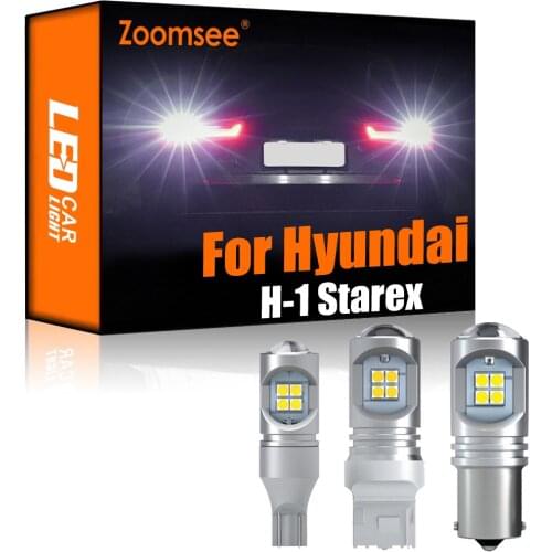 Zoomsee 2Pcs White Reverse LED For Hyundai H-1 H1 Starex Grand Starex i800 1997-2015 Canbus Exterior Backup Light Tail Bulb Kit