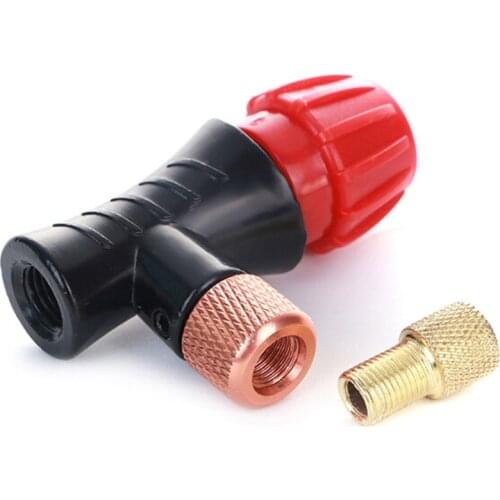 1PC Bike Tyre Inflator Head Mini Hand Pump Head Bicycle For CO2 Air Bottle Black New