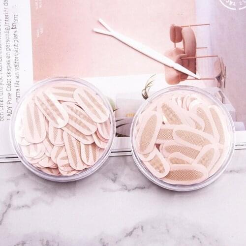 150pairs Professional Gauze Mesh-Lace Invisible Double Eyelids Sticker Half Moon Olive Shape Self-adhesive Eyelid Tape Sticker