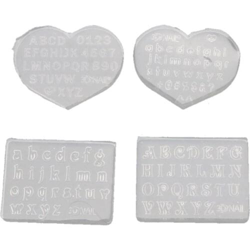 2Pcs 3mm Small Numbers Letters Mold Resin Message Fillings Making Jewelry Making