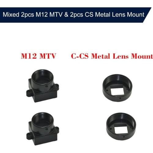 2pcs M12 MTV & 2pcs CS Metal Lens Mount CCTV Security Camera M12/CS Mount Lens Holder Supports Bracket