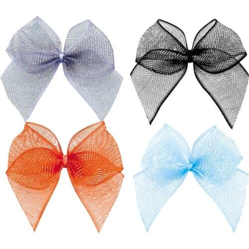 50pcs Gauze Handmade Ribbon Bowknots DIY Craft Wedding Party Decor Hair Accessories Gifts Box Packing Materials Appliques Bows