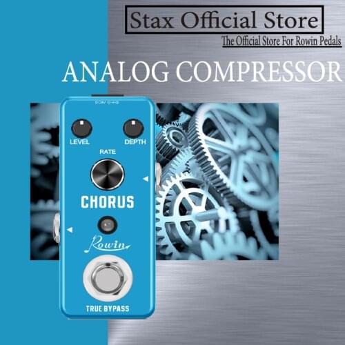 Rowin LEF-304 Guitar Analog Chorus Pedal Ensemble King Level Depth Knob High Warm And Clear Chorus Sound With BBD Chip
