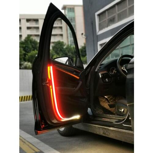 Auto Car Door Decoration Light Strips Car Styling Strobe Flashing Light Safety 12V LED Opening Warning LED Lamp Strip Waterproof