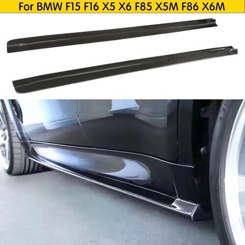 Carbon Fiber Side Bumper Skirt For BMW F15 X5 F16 X6 F85 X5M F86 X6M M-TECH M-SPORT 3D Style Side Skirt Bodykit 2015-2018
