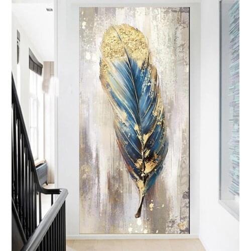 Large 5d diy diamond painting Abstract Golden feather diamond embroidery full square rhinestone Of picture mosaic Puzzle,YG2563