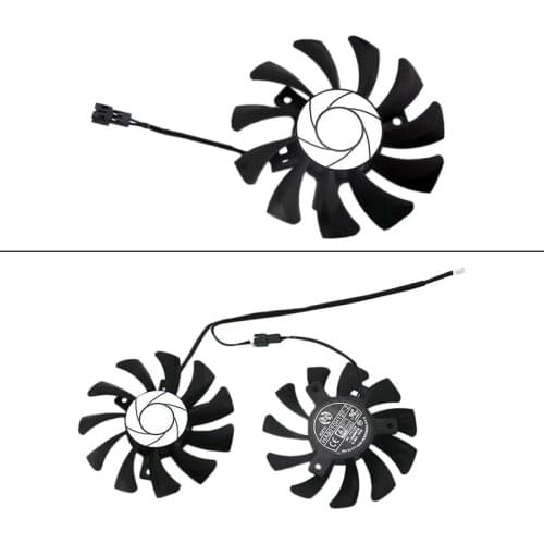 HA8010H12F-Z 75MM 2Pin GTX1050Ti GPU Cooler DUAL Fan for MSI Geforce GTX 1050Ti GTX-1050-Ti-4GT-OC