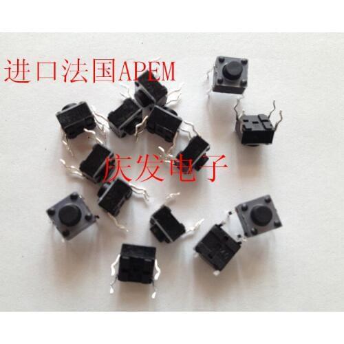 Imported French APEM touch switch Micro switch 6X6X5MM Plug 4 foot button 6*6*5mm
