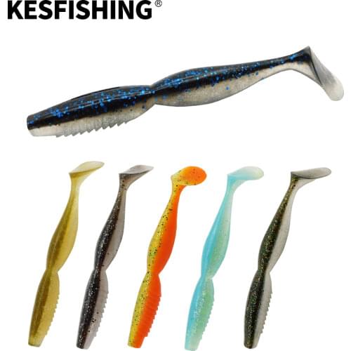 KESFISHING Fishing Lures 2021 New Soft Bait Spiner Shad 125mm 11g Artificial Lures Silicone Fishing for Trout Pike
