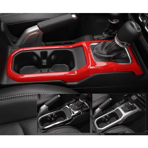 Modified gear cup holder panel dedicated to the center console interior decoration accessories For JEEP Wrangler JL 2018 2019