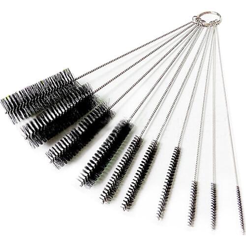 10pc Nozzle Cleaning Repair Tool Kit Stainless Steel Needle Multifunction Airbrush Spray Brush Tattoo Tube Pipe Cleaner Tool Set