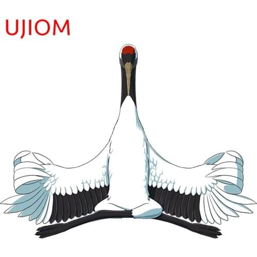 UJIOM Japanese Crane Bird Meditate Sticker Decor Home Switch Panel WallSticker Mural Home Wallpaper Room PVC Decals Decoration