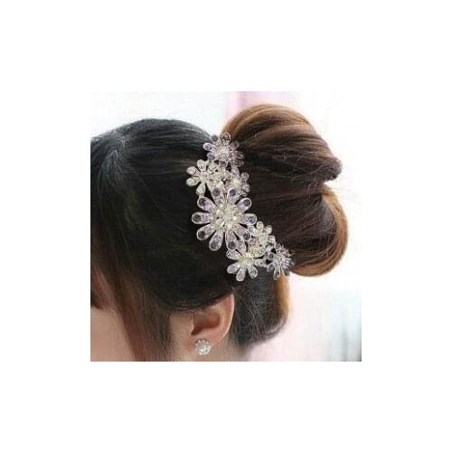 2015 new fashion high quality crystal hair accessories hair luxury plate insert comb hair wedding
