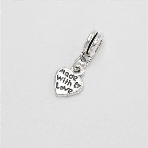 Wholesale Bulk Beads 12pcs Heart Charms Pendants Suitable for Womens Necklace Bracelets Jewelry Making