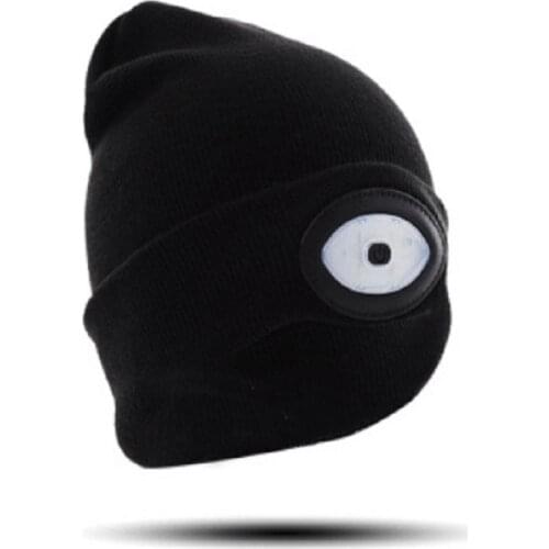 JOYLIVE LED Rechargeable Winter Knitted Hat Removable Flashlight Cap Mountaineering Climbing Camping Hat, Womens Warm Hat