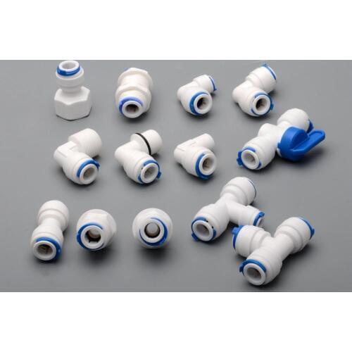 3/8 OD PE tube to tube/Internal and external thread Quick Connector Aquarium Water Filter RO filter reverse osmosis system