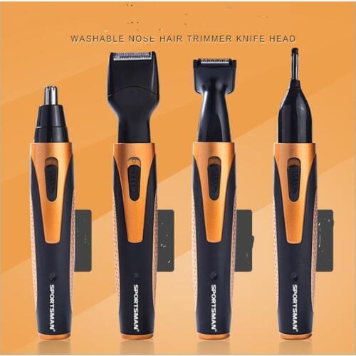Portable Man Grooming Kit Electric Nose Hair Trimmer Cutter Beard Shaver Eyebrow Shave Sideburns Hair Clipper Razor Nose Haircut