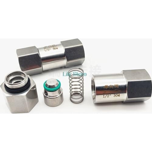 1Pc 304 or 316 Stainless Steel Split Separated Check Valve One-way 1/8" 1/4" 3/8" 1/2" 3/4"BSP NPT Female Threaded SUS304 SUS316