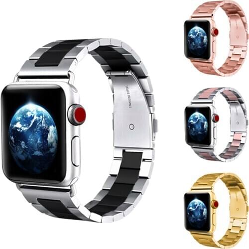 Band For Apple Watch6 5 4 3 2 1 42mm 38mm 40MM 44MM Metal Stainless Steel Watchband Bracelet Strap for iWatch Series Accessories