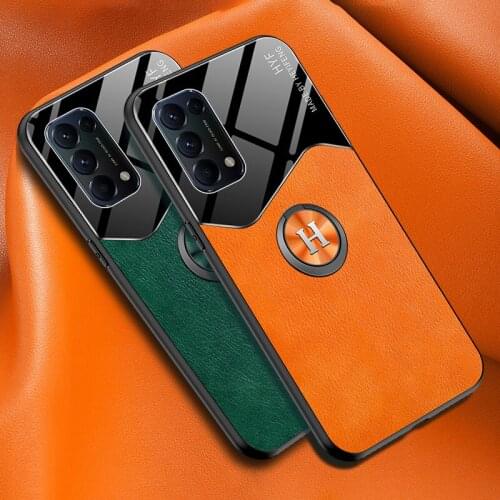 Luxury Leather Phone Case For OPPO Reno 5 Pro Plus 4Z 4 Pro Ring Holder Cover Case For Realme 7 5G 7 Pro V5 X3 Superzoom Coque