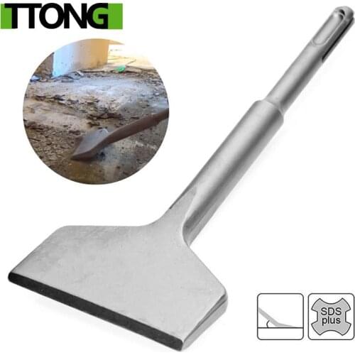 SDS-Plus 3-In Wide Chisel Curved Angled Curved Electric Hammer Tile Removal Chisel Scraper Bits (3 "X 6.5")
