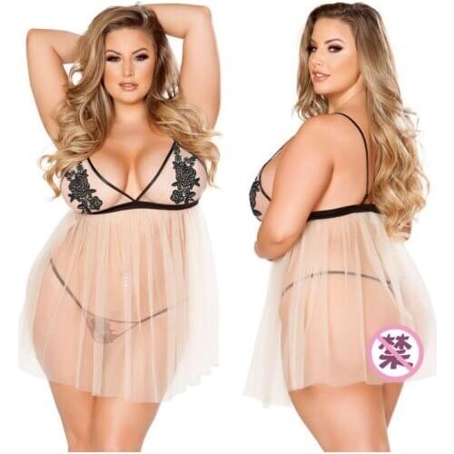5XL Plus SizePorno Lace Sexy Lingerie Dress Erotic Women Sleepwear Ladies Sex Underwear Babydoll Costume