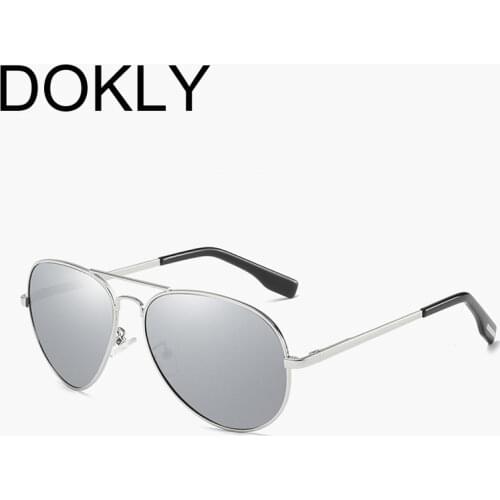 Dokly New 2018 HD Polarized black lens Pilot sunglasses Men Polarized Sunglasses Oculos Driving Luxury Design Sunglasses