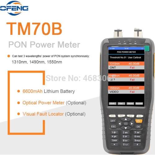High performance Fiber Optic Equipment PON Fiber Optic Power Meter TM70B TM70B-OV1