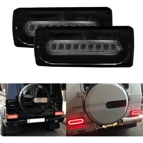 Dynamic Smoke LED Taillight for 90-15 Benz G-Class W463 G500 G550 G55 AMG Assembly Kit Turn Signal Rear Fog Running Tail Lamp