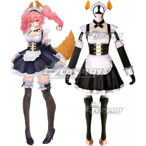 Fate EXTELLA Tamamo no Mae Maid Dress Girls Adult Halloween Party Dress Outfit Lolita Dress Suit Cosplay Costume E001